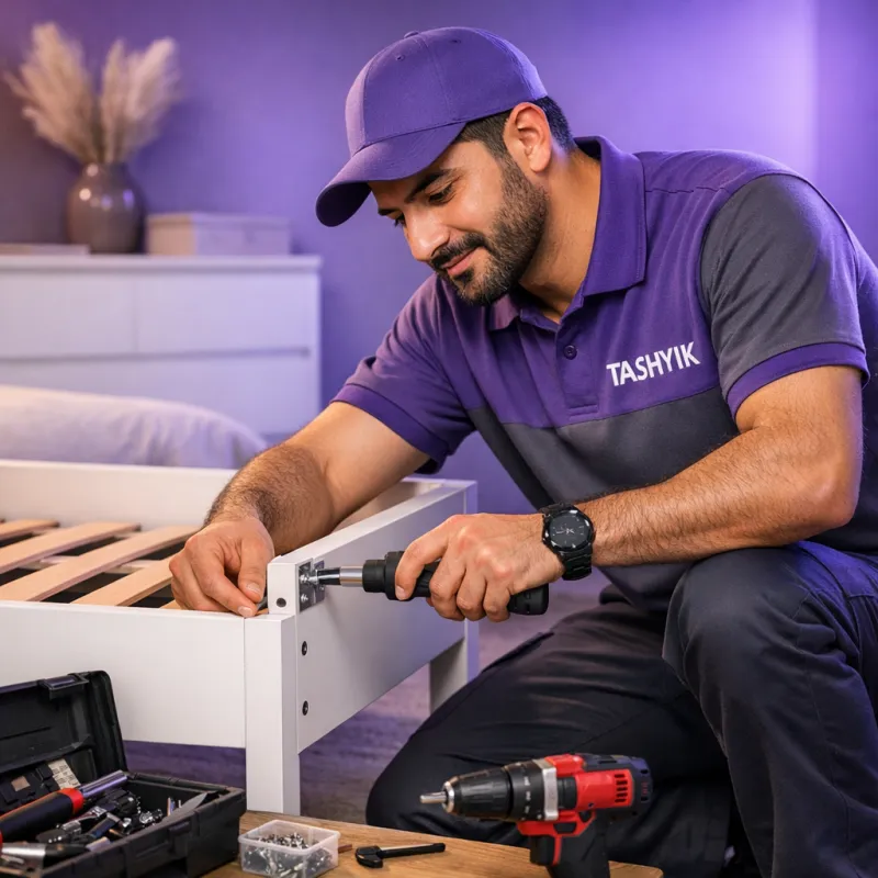 Disassembling and assembling a bed service
