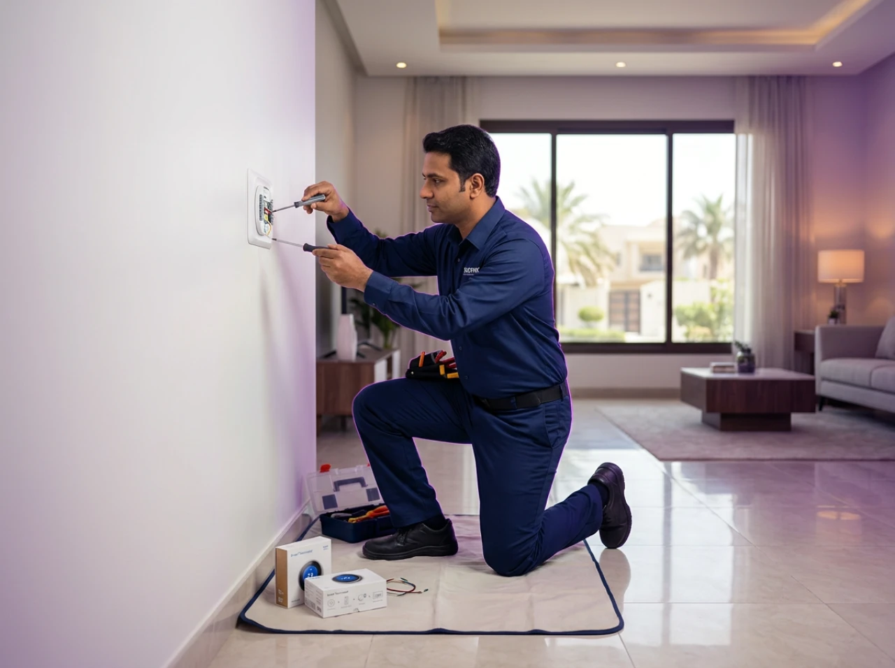 Installing a smart thermostat service