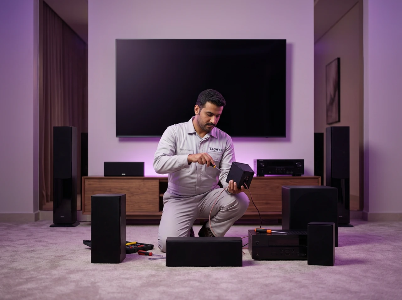 Layanan Memasang sistem suara surround 5.1