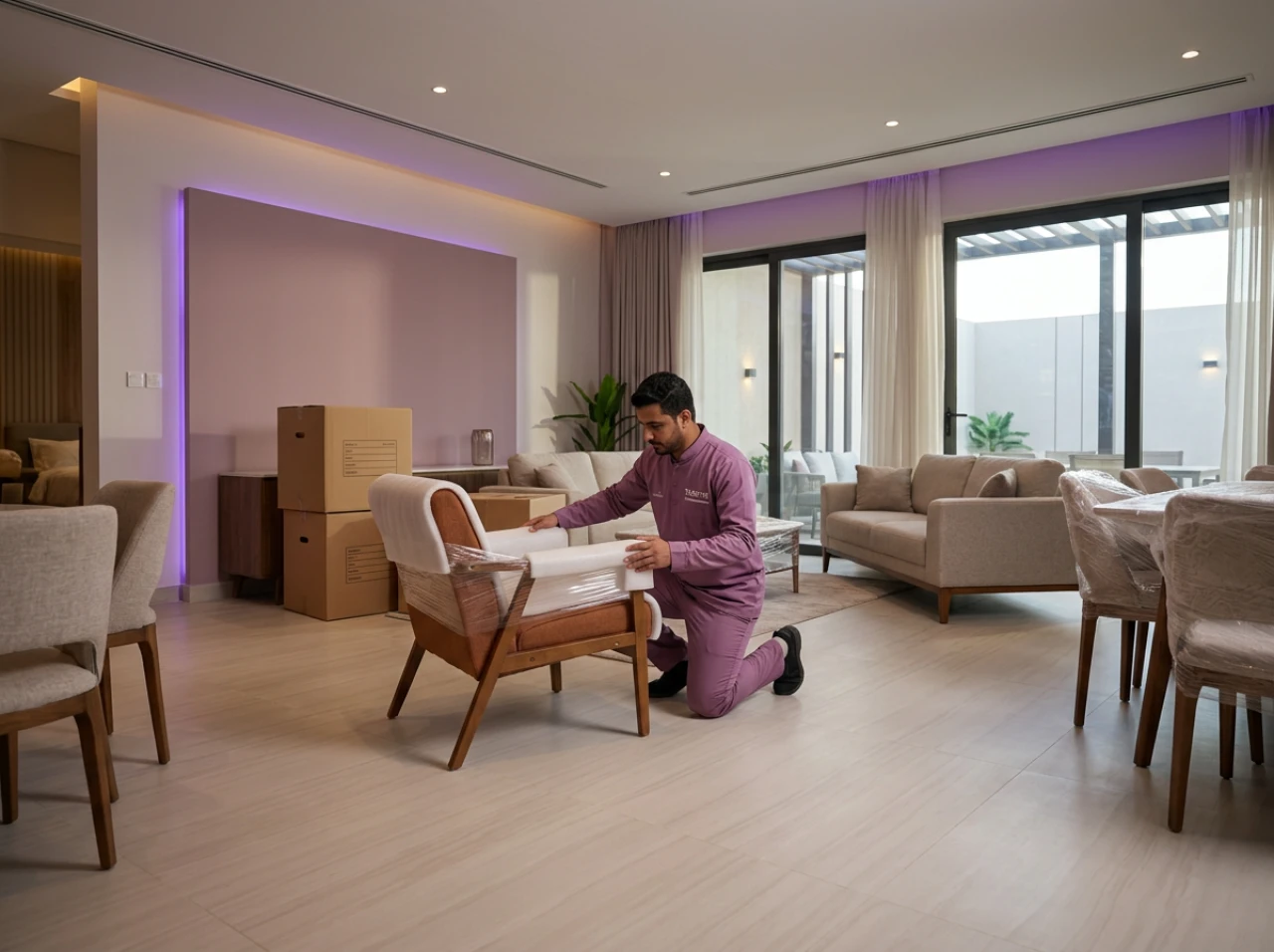 Furniture packing and storage service