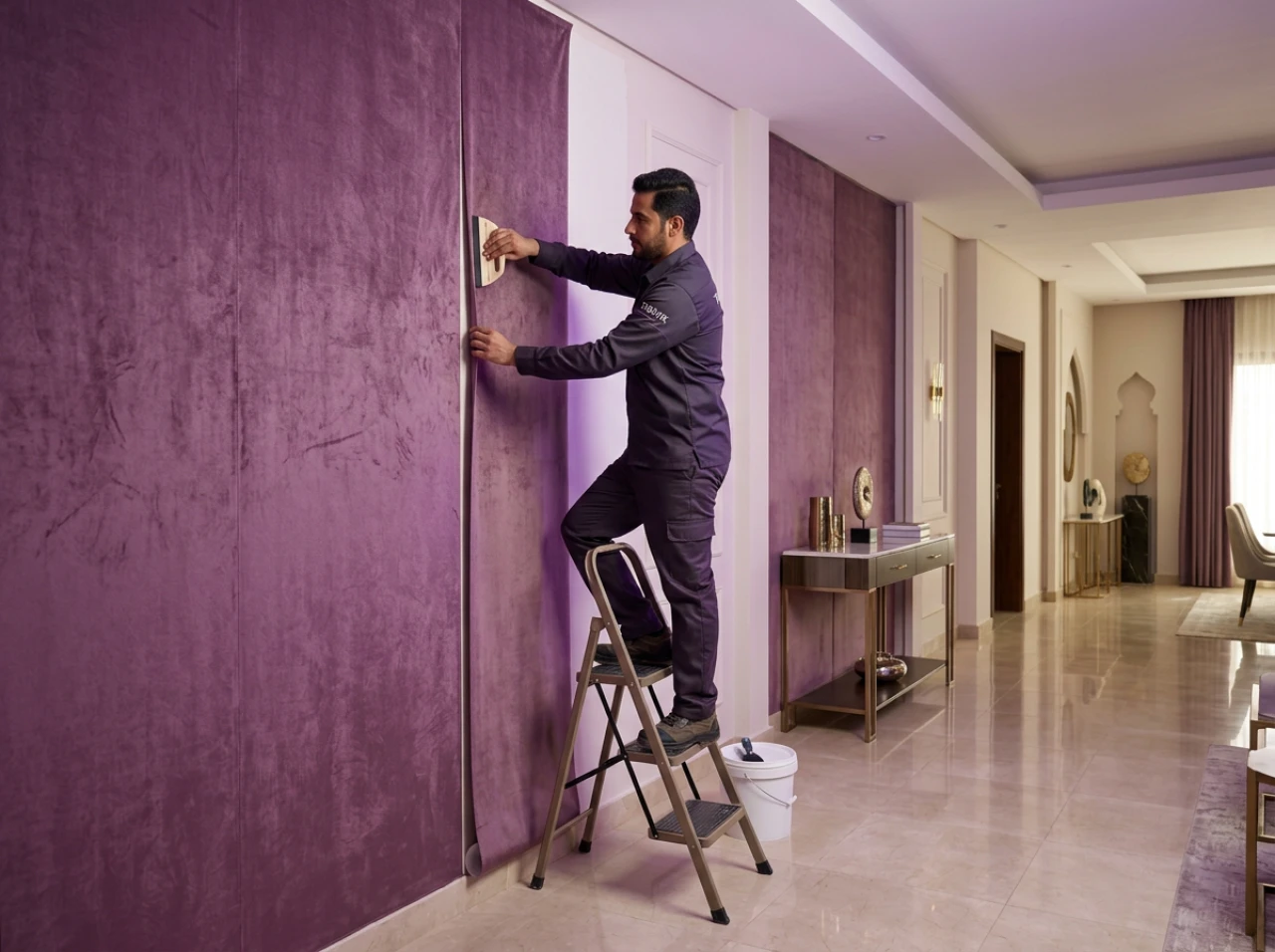 Serbisyo Pag-install ng wallpaper na velvet