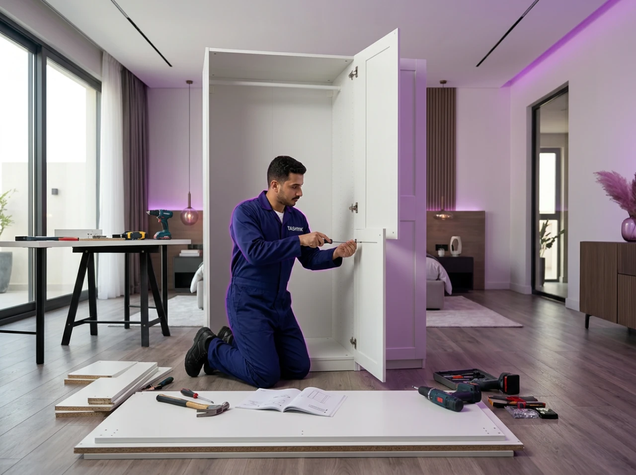 Installing an IKEA medium wardrobe service