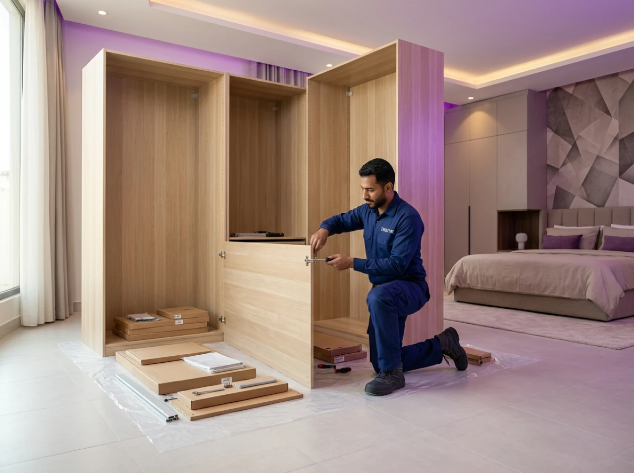 Installing a large IKEA wardrobe service