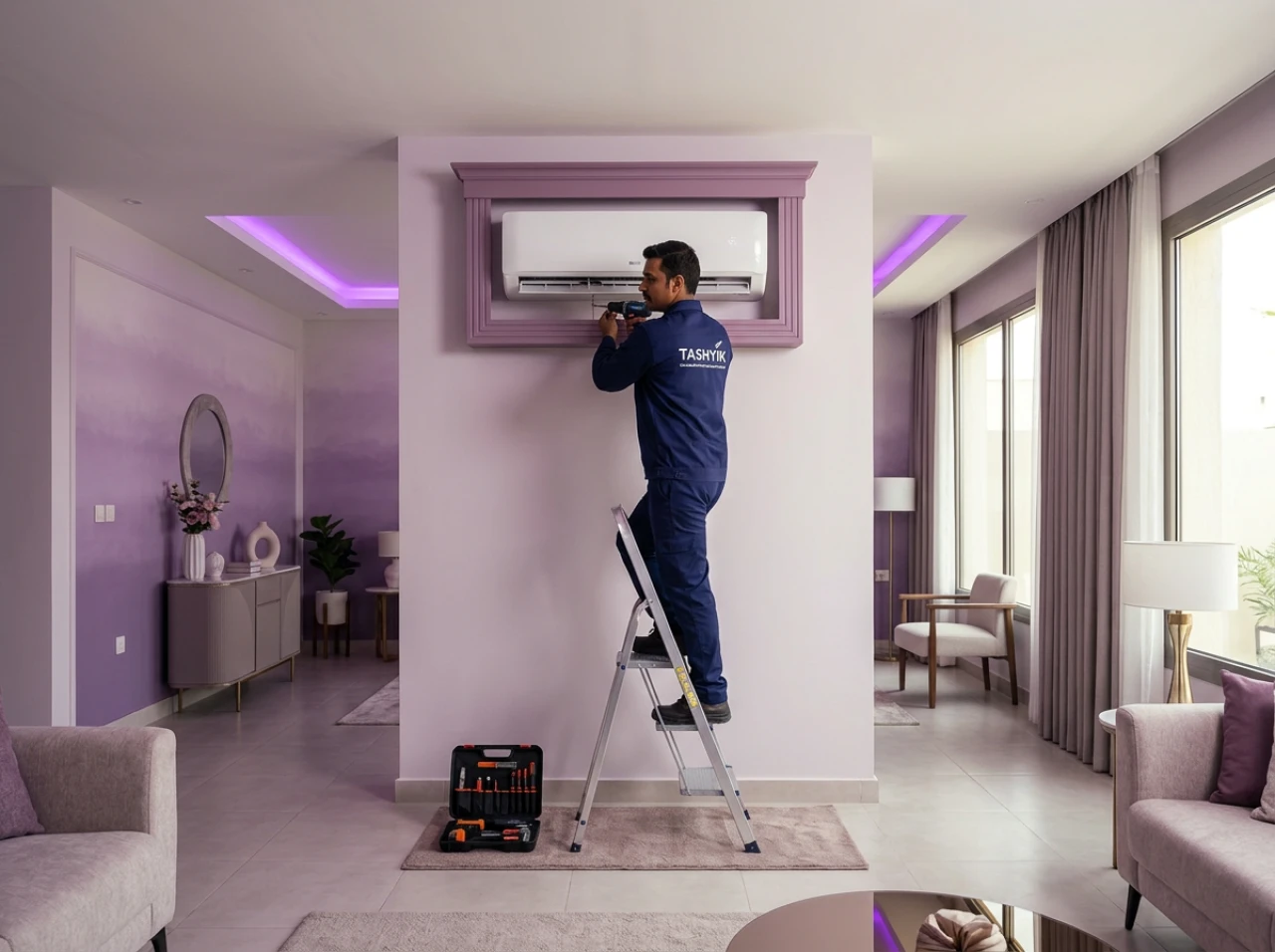 Service Installation d'un châssis climatisé