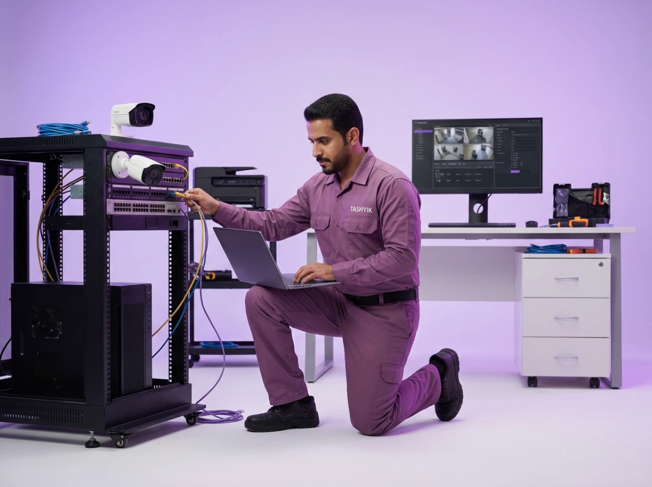 Programming and connecting cameras service