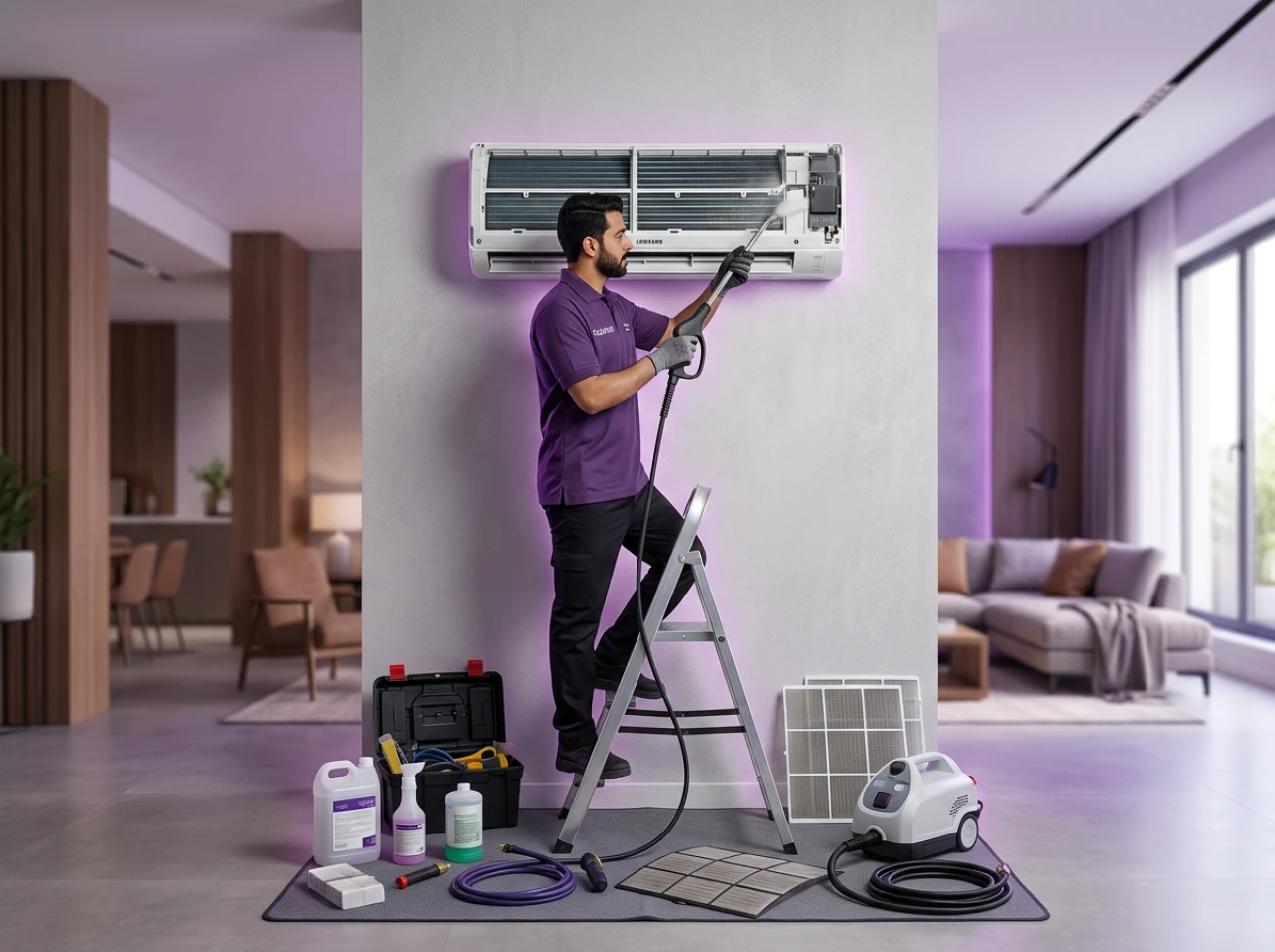10 ایئر کنڈیشنرز کے ساتھ جامع پیکیج سروس