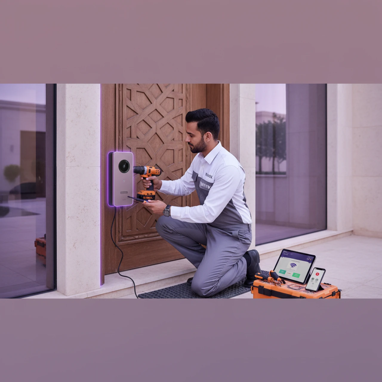 خدمة تركيب جرس باب ذكي بكاميرا