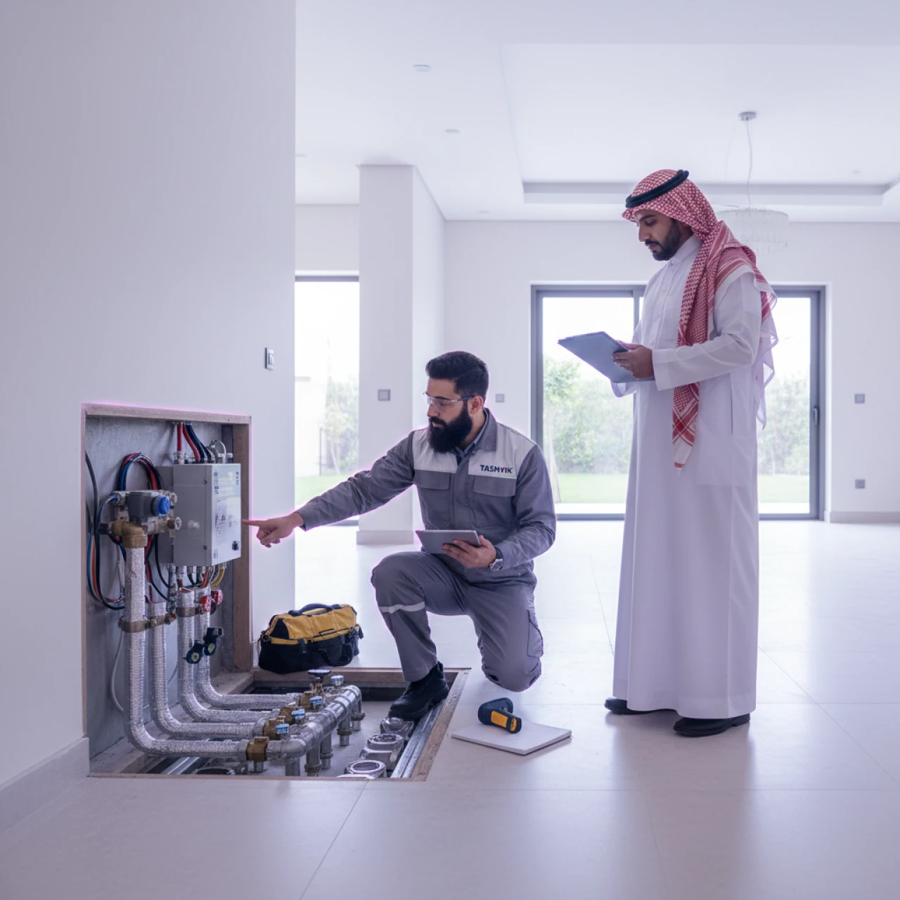 خدمة معاينة وتسعير نظام تدفئة