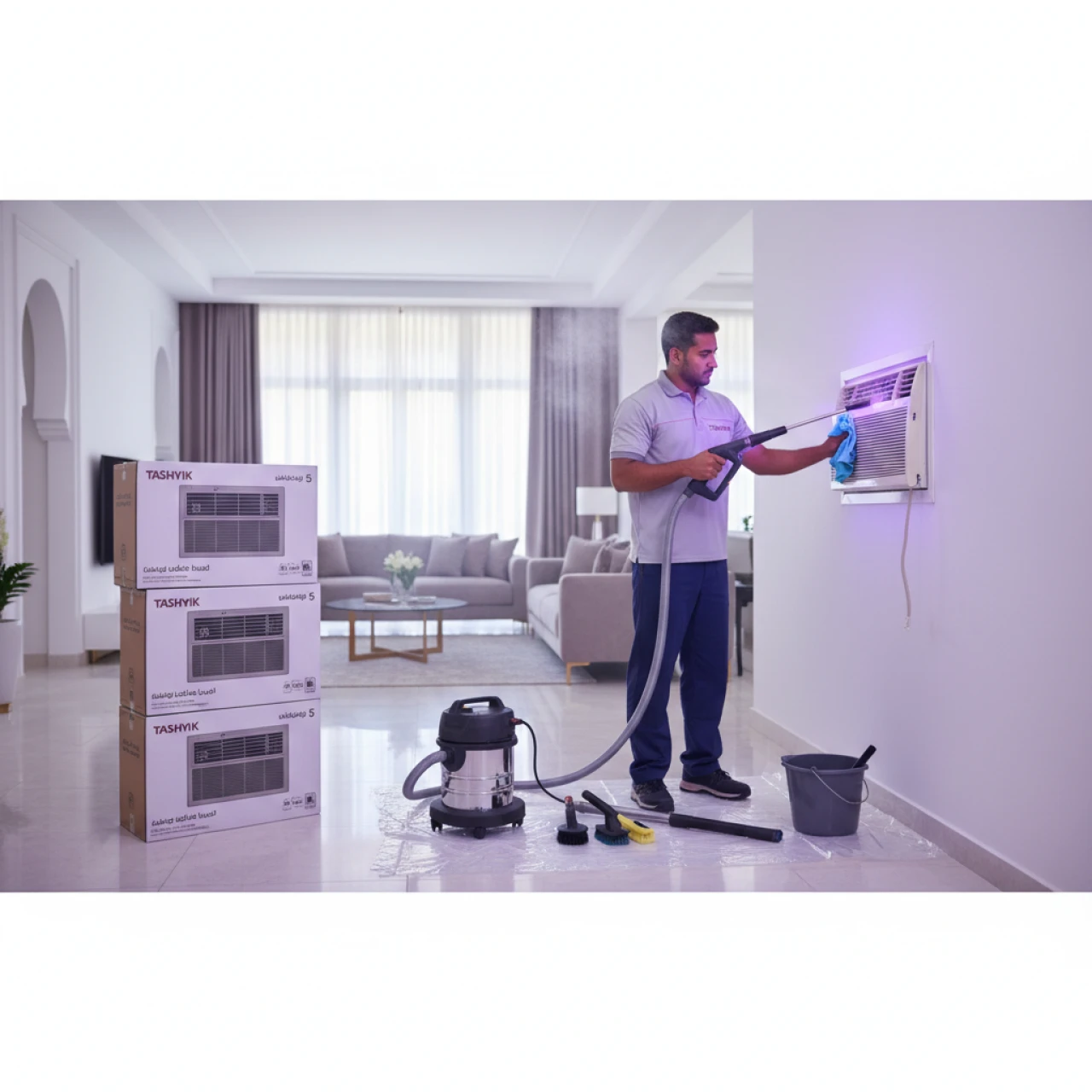 5 ونڈو ایئر کنڈیشنرز کا پیکیج سروس