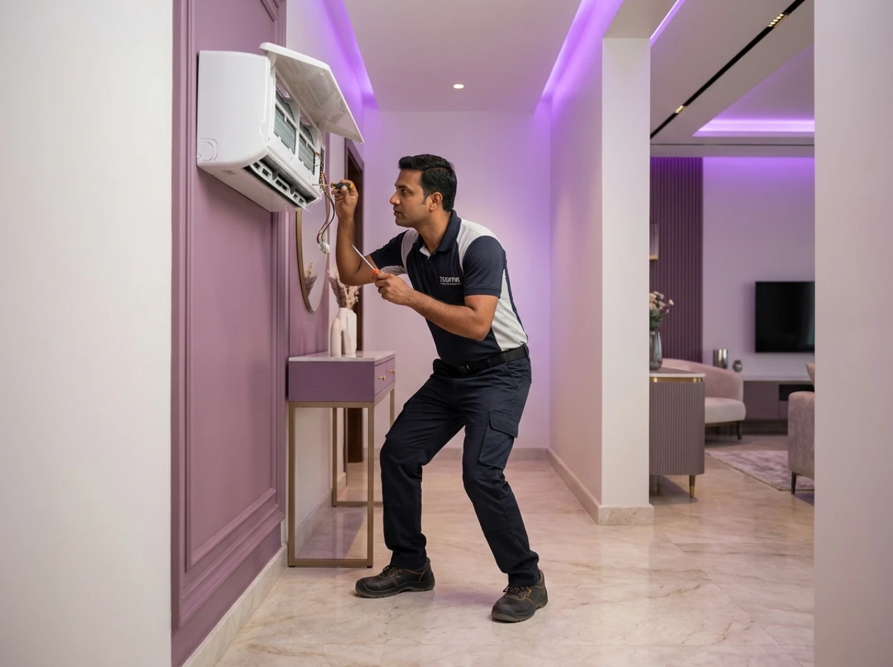 Preparing a villa for rent between tenants service